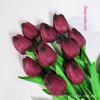Bunga Tulip Artifisial PU Berkualitas Tinggi dengan Sentuhan Melembapkan, Dekorasi Rumah, Ornamen Ruang Tamu, Pabrik Cetakan Injeksi Langsung