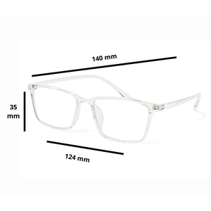 Gafas de Lectura SC ECOMMERCE +1.00 Lentes Transparentes Montura Blanca Ligeras Cómodas para Uso Diario - Product Image 3