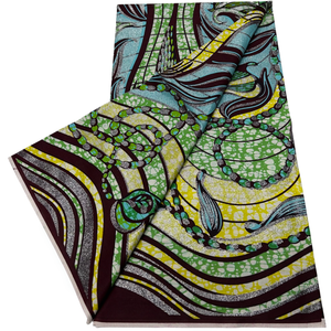<span class=keywords><strong>Tela</strong></span> africana de alta calidad con estampado nigeriano Ankara, 6 yardas, 100% algodón para <span class=keywords><strong>vestidos</strong></span> de mujer, ideal para fiestas. - Product Image 1