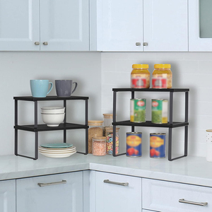 4-Piece bếp truy cập kệ lưu trữ giá Countertop Tủ Máy tính để bàn kệ Riser Stackable và mở rộng phòng đựng thức ăn giá - Product Image 2