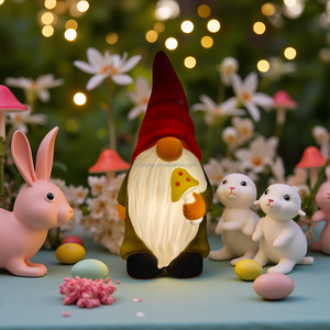 Spring Green Garden Gnome Figurine Easter Dwarf Decorations - Product Image 2