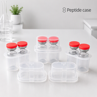 Boîte de stockage stérile pour vaccins, personnalisée, 3 ml, 2 pièces, en plastique, petit support pour flacons, version opaque blanche, vente en gros