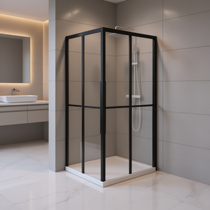 Cabine de douche ESG 35,4x27,6x70,9 pouces, design moderne, porte à charnière rectangulaire sans cadre pour petits espaces de salle de bain - Product Image 2