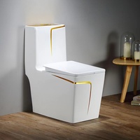 WC monobloc blanc moderne de luxe avec siphon S, cuvette de toilette en céramique de haute qualité