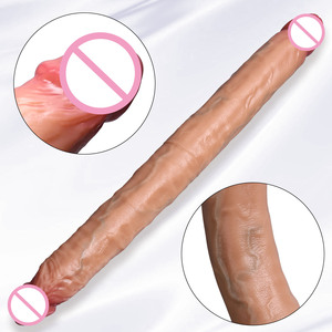 Dildo de Doble Cara de Silicona Suave y Flexible, Realista, Largo y Grueso, con Venas, para Uso Vaginal y Anal, Juguete Sexual para Lesbianas y Gays - Product Image 5