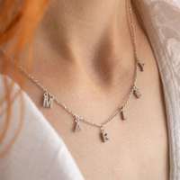 Pendentif simple en acier inoxydable plaqué or, avec zircon micro-incrusté imitation, plaque nominative personnalisée, chaîne à maillons sur mesure