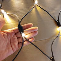 Warmgelbe Funkelnde Netzlichter Transparentes PVC IP65 Wasserdicht für Außenbereich Garten Busch-Strauch-Umwicklung Anpassbare Farbe Weihnachtsdekoration