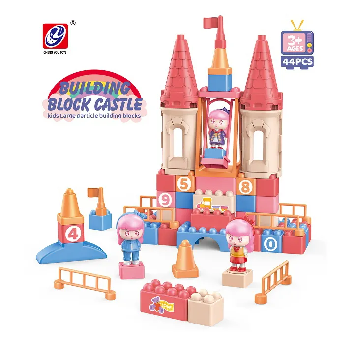 Großhandel Gehirnent wicklung Pink Castle Girl Toys Frühe Bildung DIY Bausteine Puzzle Spielzeug