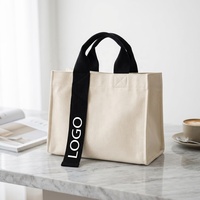 Sac fourre-tout en toile multifonction à longue sangle, sac de shopping personnalisé avec logo, sac à main en coton réutilisable, petit sac de rangement pratique pour l'extérieur