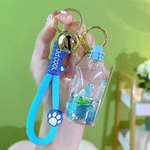 Nuevo Llavero de Acrílico con Diseño de Bolsa de Leche de Dibujos Animados 2024, Colgante para Bolsa o Coche, Llavero Líquido Flotante con Arena Movediza - Product Image 3