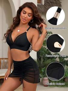 Ensembles <span class=keywords><strong>de</strong></span> bikini taille haute pour femmes jupe <span class=keywords><strong>de</strong></span> <span class=keywords><strong>bain</strong></span> en maille incurvée maillots <span class=keywords><strong>de</strong></span> <span class=keywords><strong>bain</strong></span> 2 pièces Tankinis pour le <span class=keywords><strong>bain</strong></span> impression numérique - Product Image 6