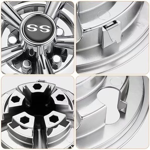 Oferta Exclusiva: <span class=keywords><strong>Tapacubos</strong></span> de Plástico de Cinco Radios con Acabado Plateado para Carros de <span class=keywords><strong>Golf</strong></span>, Carretillas Elevadoras y Vehículos Turísticos Eléctricos - Product Image 3
