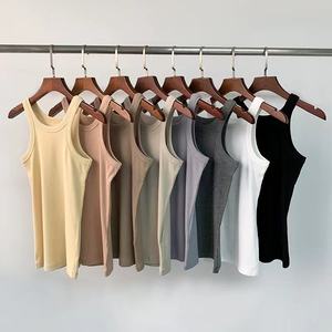 Tank Top otot Logo spandeks katun kualitas tinggi kustom rompi Gym olahraga Pria Tank Top elastis bergaris - Product Image 1