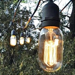 Retro Garland 48ft negro impermeable al aire libre <span class=keywords><strong>Patio</strong></span> de luces con 15 Retro Edison bombillas <span class=keywords><strong>para</strong></span> boda decoración de Navidad - Product Image 6