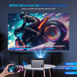 <span class=keywords><strong>WiFi</strong></span> ve Internet yerleşik özellikleri ile 2024 yeni HY350 taşınabilir projektör LCD akıllı ev sineması - Product Image 4