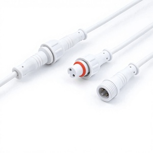 M12-2 코어 PVC 순동 방수 케이블 RGB4P 방수 남성/여성 와이어 하네스 0.3 제곱 플러그 조인트 야외 조명 - Product Image 1