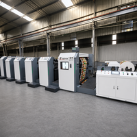 Prensa Flexográfica Automática de Alta Velocidad Tipo Pétalo para Bolsas y Vasos de Papel con Rodillo Anilox de Cambio Rápido de 6 Colores