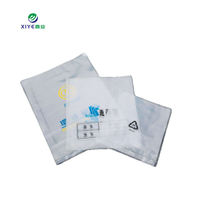Pochette plate transparente anti-humidité avec fond renforcé en LDPE pour emballage de fruits secs, noix, haricots, aliments frais, impression offset