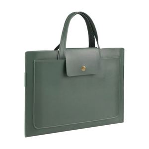 <b>A4</b> leather document bag storage bag, large capacity double-layer file <b>folder</b> business official briefcase, custom logo - Product Image 3