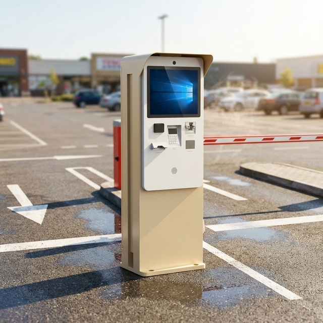 THLEE Outdoor Parking Ticket POS Machine 10-Point Infrared Touchscreen IP65 Rated SDK Enabled OEM 1 Year Warranty for Subway