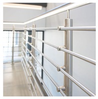 TAKA Garde-corps en acier inoxydable pour escaliers, balustrade en acier inoxydable pour escaliers, main courante en câble/tube, poteau de garde-corps