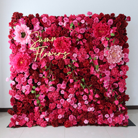 Nouvelle décoration de scène mur Floral classique fleur artificielle mur toile de fond enrouler fleur mur toile de fond