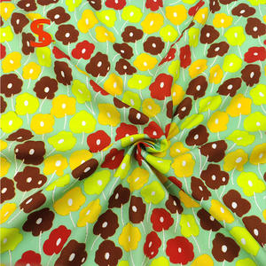 ผ้าฝ้ายออร์แกนิค Liberty ทอลายป๊อปลิน พิมพ์ลายดอกไม้เล็กๆ สีเขียวอ่อน น้ำหนักปานกลาง เหมาะสำหรับชุดกระโปรงเด็กผู้หญิง - Product Image 5