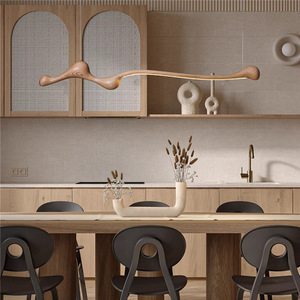 Candelabro creativo <span class=keywords><strong>de</strong></span> diseñador para restaurante, lámpara <span class=keywords><strong>de</strong></span> mesa <span class=keywords><strong>de</strong></span> comedor <span class=keywords><strong>de</strong></span> estilo Wabi-Sabi <span class=keywords><strong>de</strong></span> <span class=keywords><strong>madera</strong></span> natural, luz colgante <span class=keywords><strong>de</strong></span> <span class=keywords><strong>madera</strong></span> maciza - Product Image 1