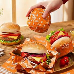 <b>Food</b>-Grade Coated Virgin Greaseproof <b>Paper</b> for Burger & Bread Packaging Custom Print for Takeaway Restaurants Fast <b>Food</b> <b>Wrapping</b> - Product Image 6