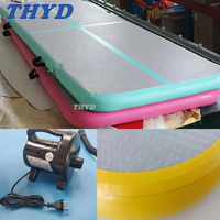 Piste de gymnastique gonflable 10m x 2m x 20cm pour cheerleading, gymnastique, clubs, studios de danse, programmes mobiles et usage domestique