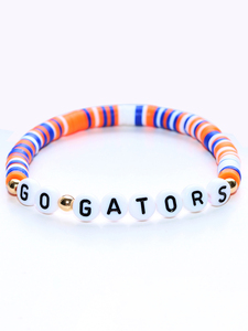 Braccialetto personalizzato personalizzato per il giorno del gioco bracciale con perline per la scuola del College bracciale con lettere personalizzate - Product Image 4