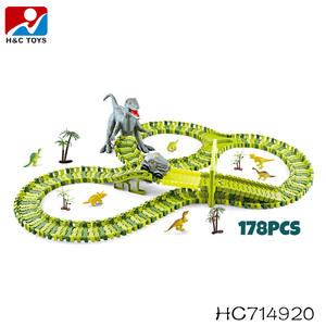 Juguete Creativo, Set Orbital <span class=keywords><strong>Paradise</strong></span> de 24 Piezas de Plástico ABS, Rieles para Ensamblar, Pista de Dinosaurios para Niños, Educación Temprana - Product Image 6