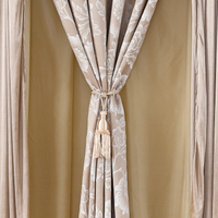 Rideau à double épaisseur, drapé, cortinas arabes modernes, rideau de fenêtre brun, salon