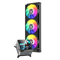 Refroidisseur liquide AIO pour processeur Ruix LGA 1851 5V ARGB Radiateur 360 mm Écran LCD avec écran pour processeur Écran LCD 3,4 pouces 480*480PX