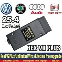Nouvel outil de diagnostic HEX-VII PLUS avec VIN illimités, VAG Real Hex V2 Plus STM32F429 V25.4, matériel USB pour VW AUDI Skoda Seat