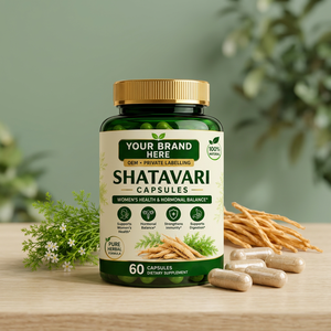 Cápsulas de Shatavari, 60 Cápsulas Vegetales, Suplemento Herbal Natural para Mujeres y Adultos, Apoyo Inmunológico, Equilibrio Hormonal, Antioxidante - Product Image 1