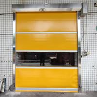 Portes automatiques à grande vitesse en acier inoxydable et PVC, fenêtres transparentes personnalisées, portes à grande vitesse pour salle de lavage de voitures