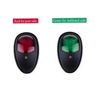 Feux de navigation LED marins étanches pour bateau, feux latéraux de signalisation rouge et vert, feux de proue pour bateau