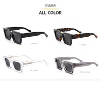 NOUVEAU 2025 Lunettes de soleil polarisées en acétate de haute qualité pour hommes et femmes avec chanfreinage interne de luxe, UV400, branches épaisses et larges
