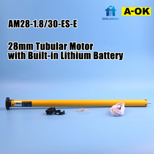 <span class=keywords><strong>Moteur</strong></span> tubulaire rechargeable <span class=keywords><strong>AOK</strong></span> AM28-ES-E 1,8 Nm pour stores et volets roulants motorisés à télécommande, batterie lithium 28 mm - Product Image 2