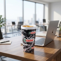 Gobelet isotherme double paroi en plastique pour boissons froides, thé et café glacé