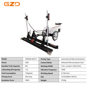 Machine de nivellement au laser pour béton GZD Road Machinery, quatre roues, vibrante automatique, à guidage automatique - Product Image 2
