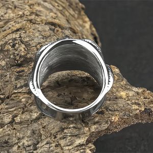 Viking Warrior <b>Ring</b> <b>Men</b> Stainless Steel Skeleton Design Hip Hop Style Fashion Jewelry Gift - Product Image 3