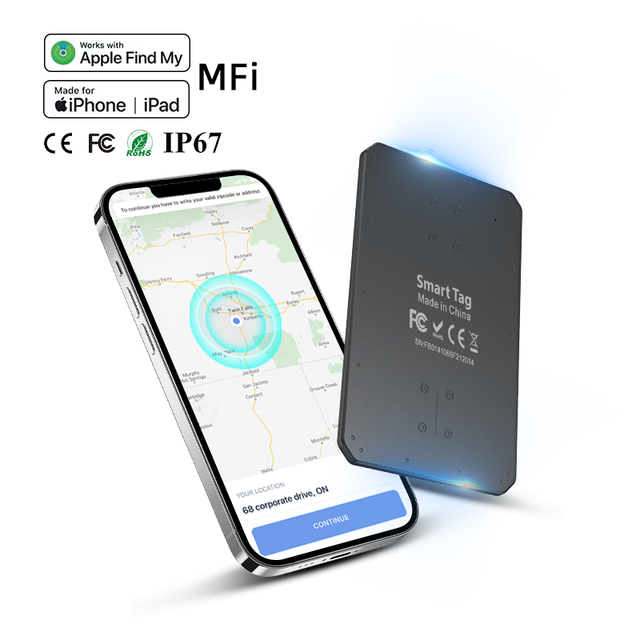 Ultra-Thin Wireless Charging Plastic Smart Find My Air Tag AGPS GPS Tracker Wallet Anti-Loss Locator Device for IOS