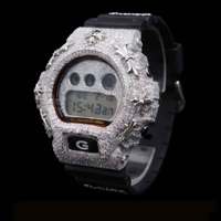 Reloj Hip Hop de Moissanita Personalizado de Moda, con Incrustaciones de Diamantes, para Mayoristas de Regalos y Compradores de Moda Urbana