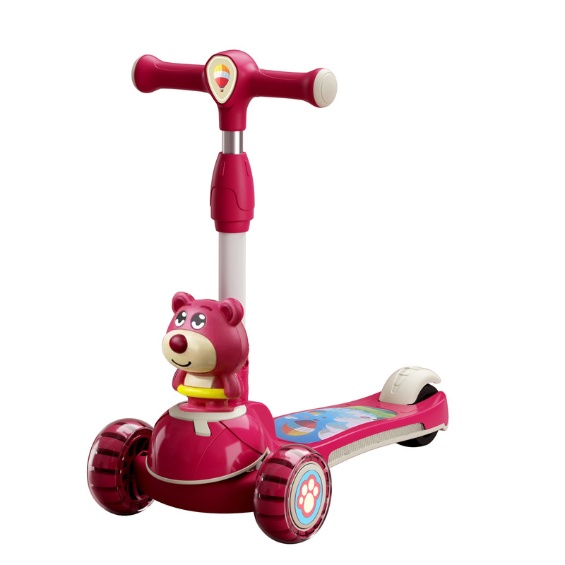 Kids kick walker scooter three wheel