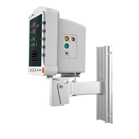 Support de moniteur patient en alliage d'aluminium avec roulettes verrouillables, rotation à 360 degrés, hauteur réglable 800-1200 mm pour hôpital et soins intensifs