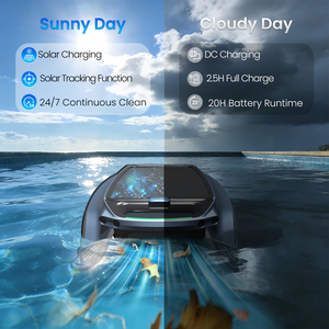 หุ่นยนต์ทำความสะอาดสระว่ายน้ำ AIRROBO QT200 คุณภาพสูง ควบคุมอัตโนมัติด้วยแอปพลิเคชัน ใช้พลังงานแสงอาทิตย์ พร้อมดีไซน์พลาสติกที่เ<span class=keywords><strong>ป</strong></span>็นมิตรต่อสิ่งแวดล้อม - Product Image 3