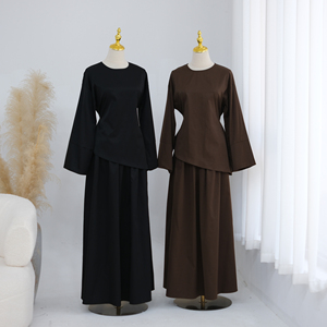 Nouvel ensemble coordonné jupe et haut pour femme musulmane 2026 – <span class=keywords><strong>Tenue</strong></span> deux pièces premium pour femme musulmane – Ensemble jupe et haut modeste pour usage quotidien - Product Image 5