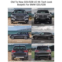 Kit carrosserie complet M Tech pour BMW X3 G01 2018-2021, transformation de l'ancien au nouveau, mise à niveau vers G01 LCI : pare-chocs avant, diffuseur arrière, jupes latérales